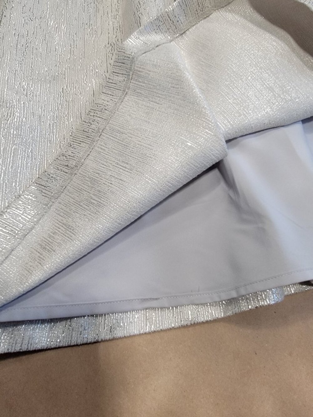 Cynthia Steffe Size 2 Silver Metallic Fit & Flare Cocktail Dress - Picture 12 of 15